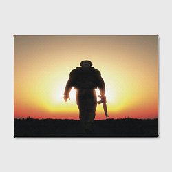 Холст прямоугольный Солдат на закате, цвет: 3D-принт — фото 2