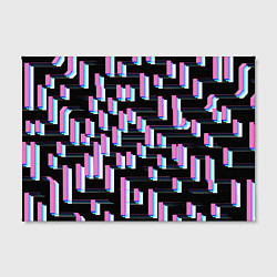 Холст прямоугольный Паттерн геометрический контрастный, цвет: 3D-принт — фото 2