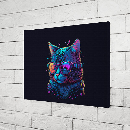 Картина прямоугольная Кот неоновый / 3D-принт – фото 3