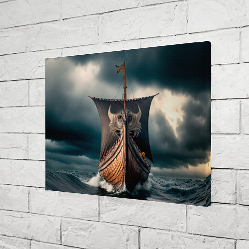 Картина прямоугольная Корабль в бушующем море / 3D-принт – фото 3