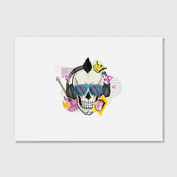 Холст прямоугольный Черепок в очках, цвет: 3D-принт — фото 2