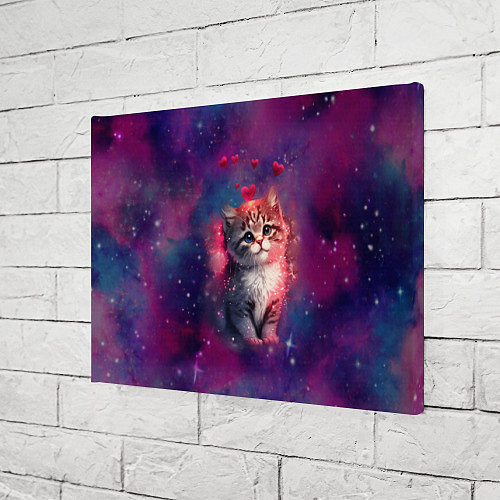Картина прямоугольная Космически котенок / 3D-принт – фото 3