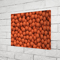 Холст прямоугольный Баскетбольные мячи, цвет: 3D-принт — фото 2