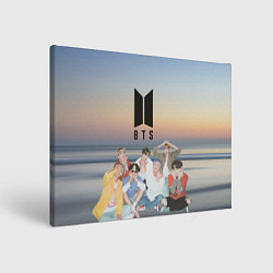 Холст прямоугольный BTS sunset, цвет: 3D-принт