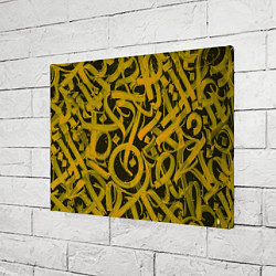 Холст прямоугольный Gold Calligraphic, цвет: 3D-принт — фото 2
