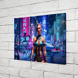 Холст прямоугольный Cyberpunk 2077 - neural network, цвет: 3D-принт — фото 2