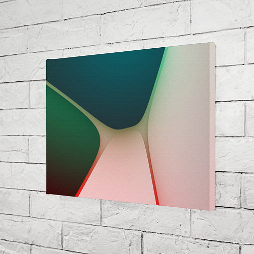 Картина прямоугольная Абстрактные зелёные и розовые пластины / 3D-принт – фото 3