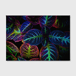 Холст прямоугольный Неоновые листья растений, цвет: 3D-принт — фото 2