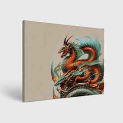 Холст прямоугольный Japan dragon - irezumi, цвет: 3D-принт