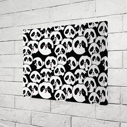 Картина прямоугольная Весёлые панды / 3D-принт – фото 3