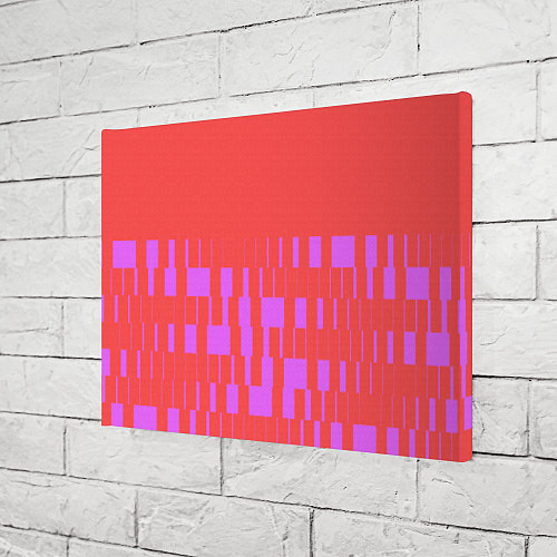 Картина прямоугольная Паттерн в стиле модерн розовый / 3D-принт – фото 3