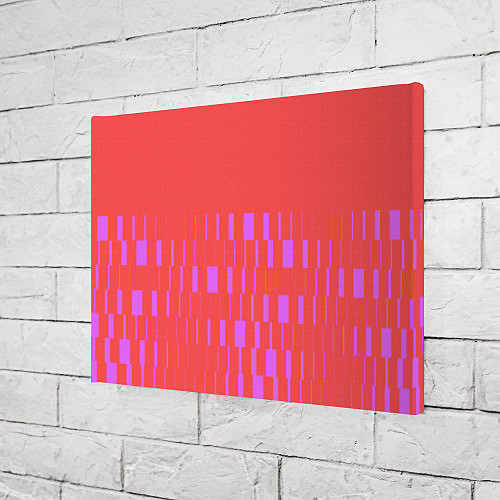 Картина прямоугольная Паттерн со штрихами розовый / 3D-принт – фото 3