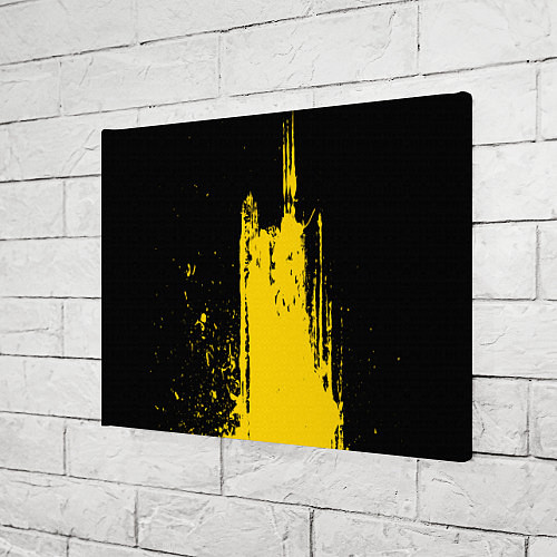 Картина прямоугольная Фонтан бурлящей желтой краски / 3D-принт – фото 3