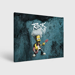 Холст прямоугольный Rock n roll style Simpsons, цвет: 3D-принт