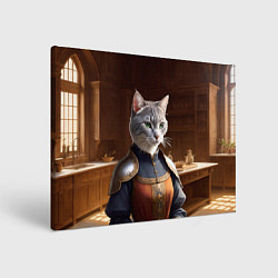 Холст прямоугольный Средневековая кошка, цвет: 3D-принт