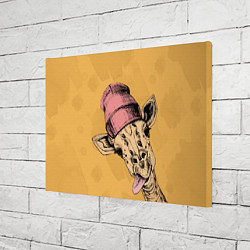 Холст прямоугольный Жираф дразнит, цвет: 3D-принт — фото 2