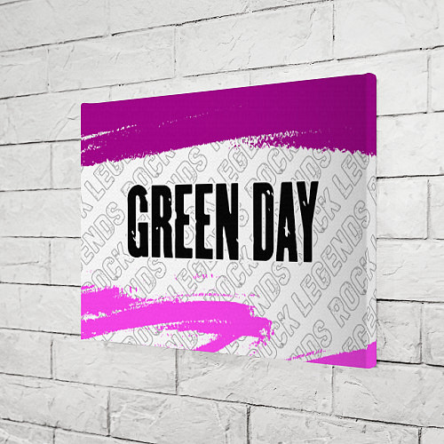 Картина прямоугольная Green Day rock legends: надпись и символ / 3D-принт – фото 3