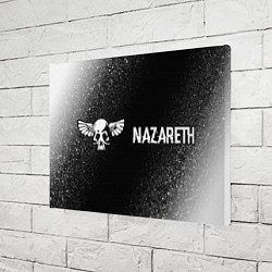 Холст прямоугольный Nazareth glitch на темном фоне: надпись и символ, цвет: 3D-принт — фото 2