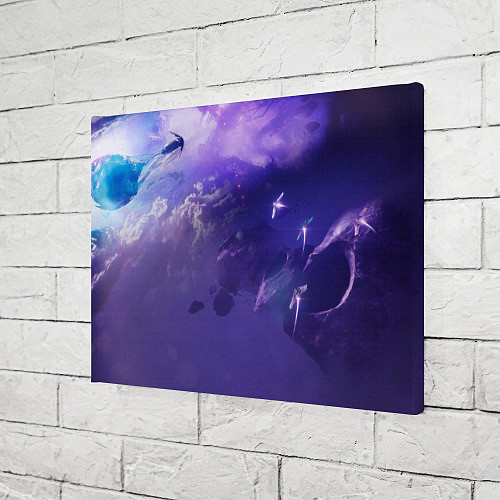 Картина прямоугольная Фиолетовый необъятный космос / 3D-принт – фото 3
