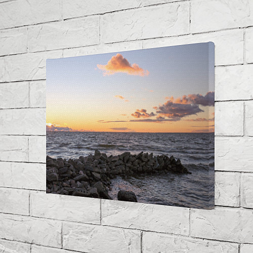 Картина прямоугольная Закат солнца на Финском заливе / 3D-принт – фото 3
