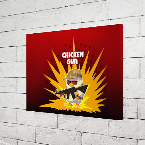 Картина прямоугольная Chicken Gun - спецназ / 3D-принт – фото 3