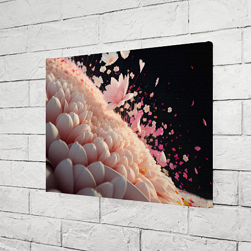 Картина прямоугольная Множество розовых цветов / 3D-принт – фото 3