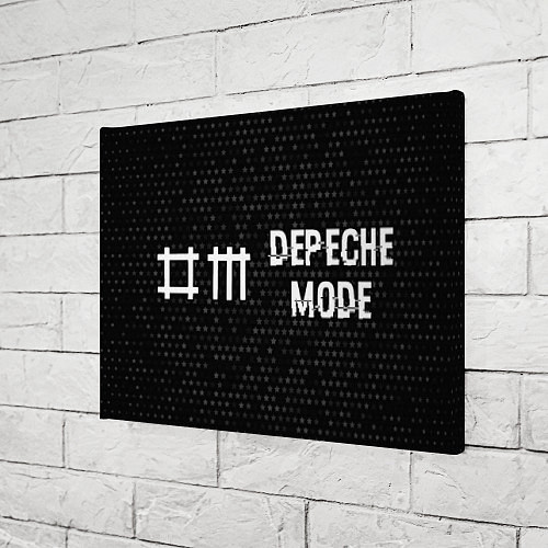 Картина прямоугольная Depeche Mode glitch на темном фоне: надпись и симв / 3D-принт – фото 3