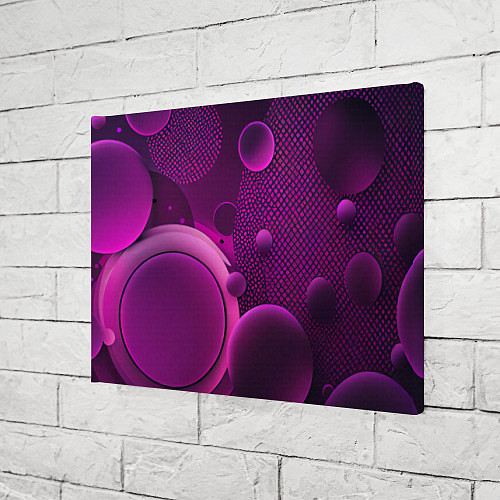 Картина прямоугольная Фиолетовые шары / 3D-принт – фото 3