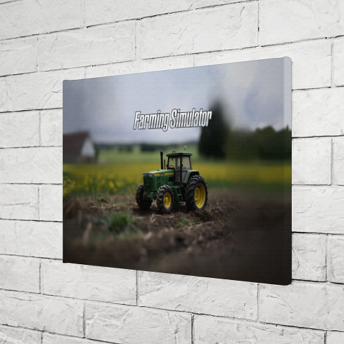 Картина прямоугольная Farming Simulator - Игрушечный зеленый / 3D-принт – фото 3