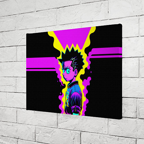 Картина прямоугольная Неоновый Барт Симпсон - поп-арт / 3D-принт – фото 3