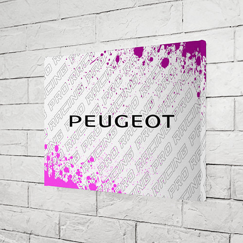 Картина прямоугольная Peugeot pro racing: надпись и символ / 3D-принт – фото 3