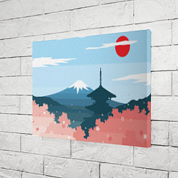 Холст прямоугольный Вид на Фудзияму - Япония, цвет: 3D-принт — фото 2
