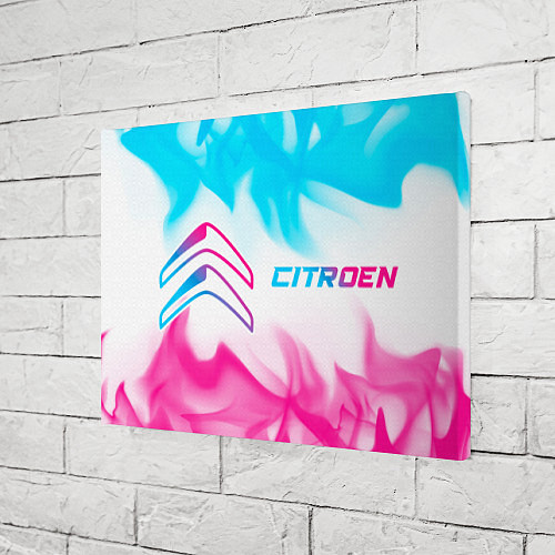 Картина прямоугольная Citroen neon gradient style: надпись и символ / 3D-принт – фото 3