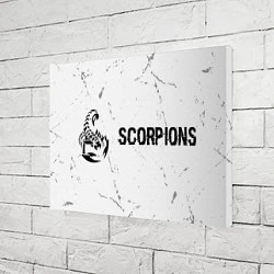 Холст прямоугольный Scorpions glitch на светлом фоне: надпись и символ, цвет: 3D-принт — фото 2