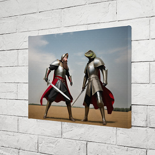 Картина прямоугольная Древний Рус против Ящера / 3D-принт – фото 3
