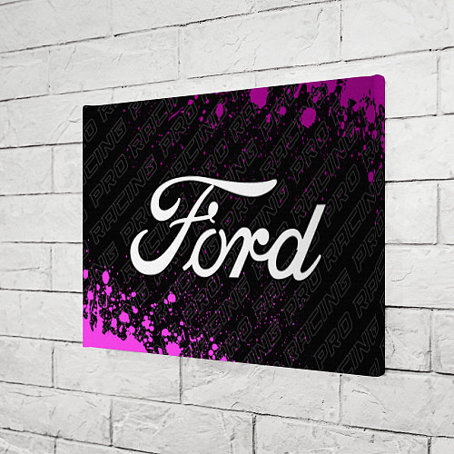 Картина прямоугольная Ford pro racing: надпись и символ / 3D-принт – фото 3