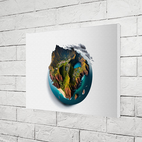 Картина прямоугольная Планета с одним островом / 3D-принт – фото 3