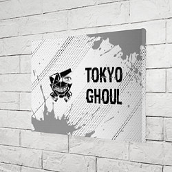 Холст прямоугольный Tokyo Ghoul glitch на светлом фоне: надпись и симв, цвет: 3D-принт — фото 2