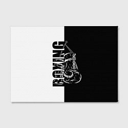 Холст прямоугольный Boxing чёрно-белое, цвет: 3D-принт — фото 2