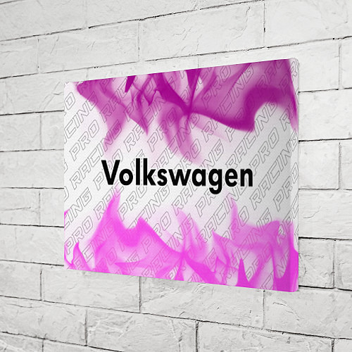 Картина прямоугольная Volkswagen pro racing: надпись и символ / 3D-принт – фото 3