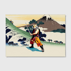 Холст прямоугольный Tiger samurai - Japan - neural network, цвет: 3D-принт — фото 2