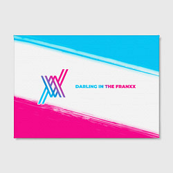 Холст прямоугольный Darling in the FranXX neon gradient style: надпись, цвет: 3D-принт — фото 2