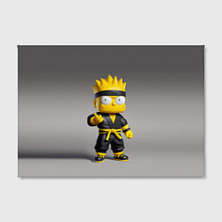 Холст прямоугольный Bart Simpson - ninja - Japan, цвет: 3D-принт — фото 2
