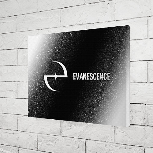 Картина прямоугольная Evanescence glitch на темном фоне: надпись и симво / 3D-принт – фото 3