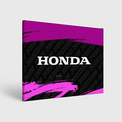 Холст прямоугольный Honda pro racing: надпись и символ, цвет: 3D-принт