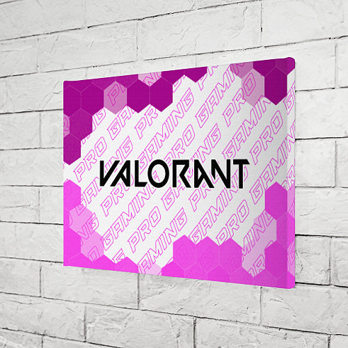Картина прямоугольная Valorant pro gaming: надпись и символ / 3D-принт – фото 3