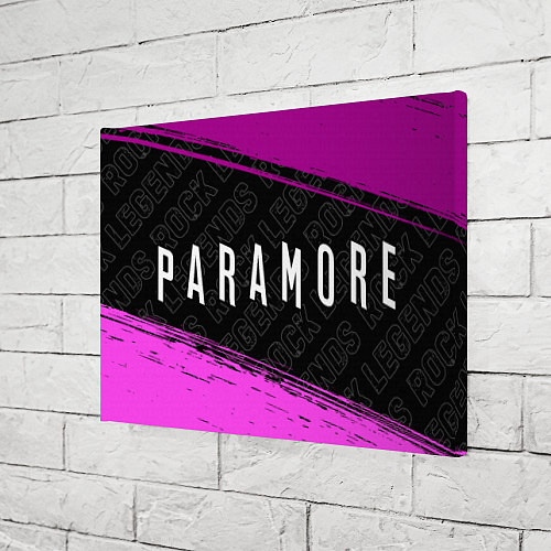 Картина прямоугольная Paramore rock legends: надпись и символ / 3D-принт – фото 3