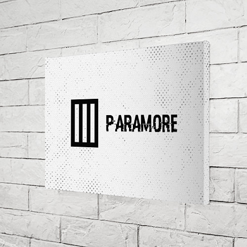 Картина прямоугольная Paramore glitch на светлом фоне: надпись и символ / 3D-принт – фото 3