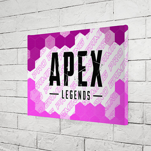 Картина прямоугольная Apex Legends pro gaming: надпись и символ / 3D-принт – фото 3