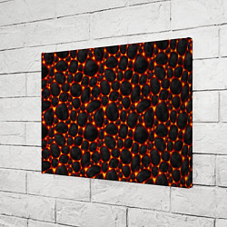 Холст прямоугольный Огненные камни, цвет: 3D-принт — фото 2
